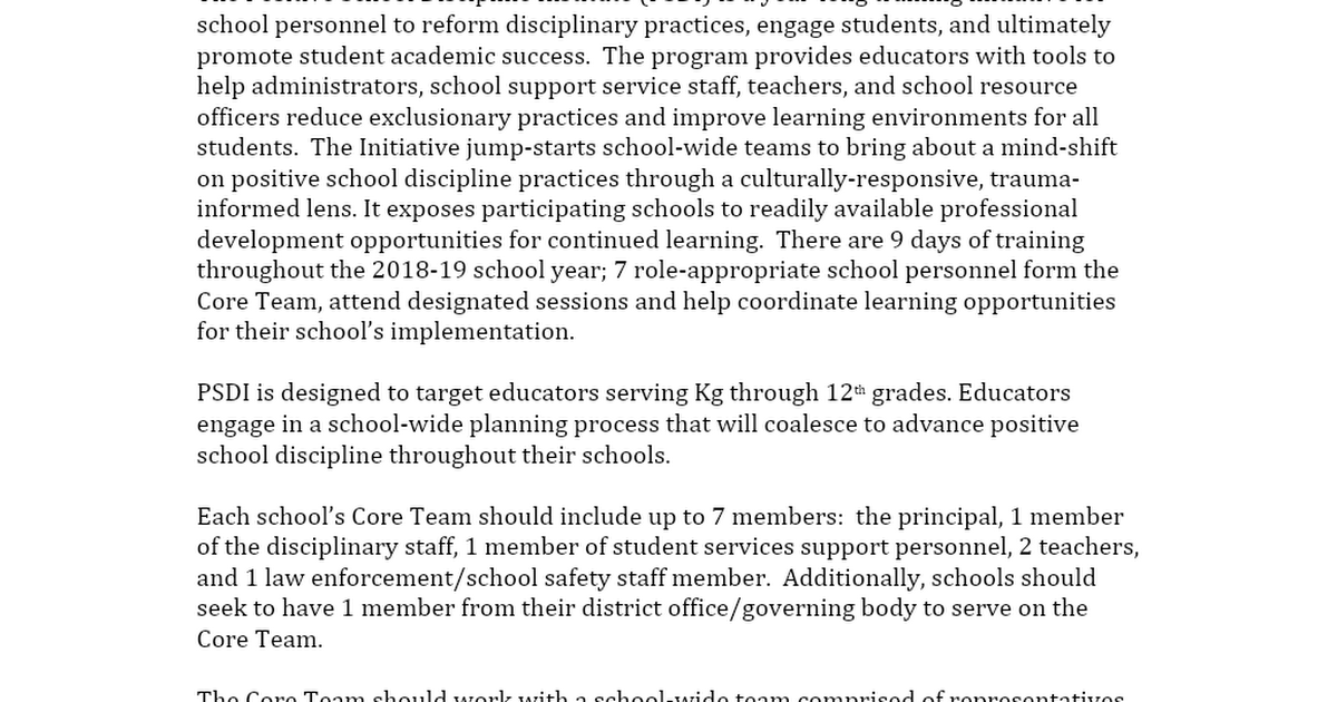 PSDI Overview Goals Objectives Calendar and School Criteria 2019-20.docx