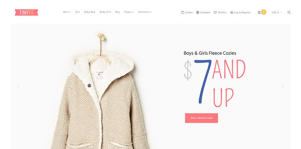 Tema WooCommerce de moda infantil