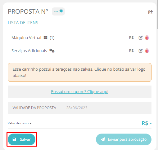 CLOUD - IAAS - Criar Proposta – Central de Atendimento TOTVS