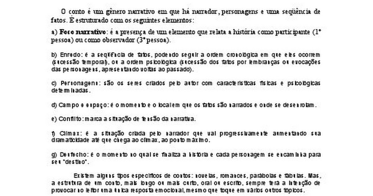 O Conto Doc Google Drive