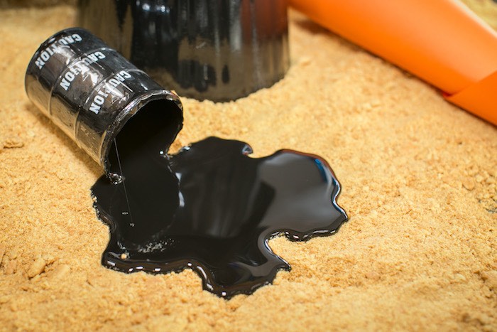 Spilled oil decoration from a Monster Truck Birthday Party on Kara's Party Ideas | KarasPartyIdeas.com (20)