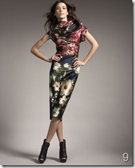 Vera Wang Mixed Floral-Print Dress