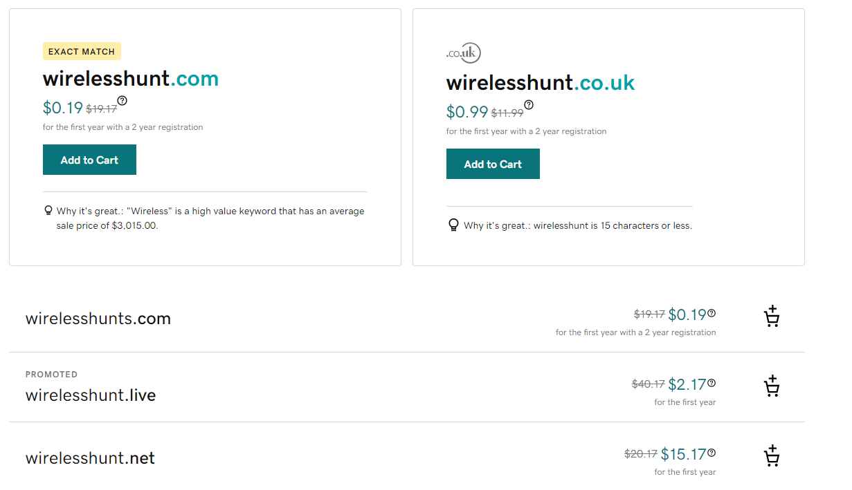 godaddy domain registration process