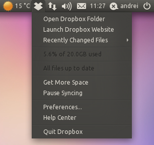 Dropbox AppIndicator