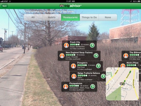 TripAdvisor y la realidad aumentada