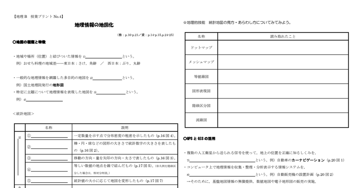 地理b 授業プリント Kenta S Classroom