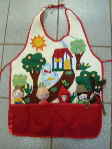 Театр на фартуке в детском саду своими руками