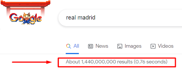 Google searche results