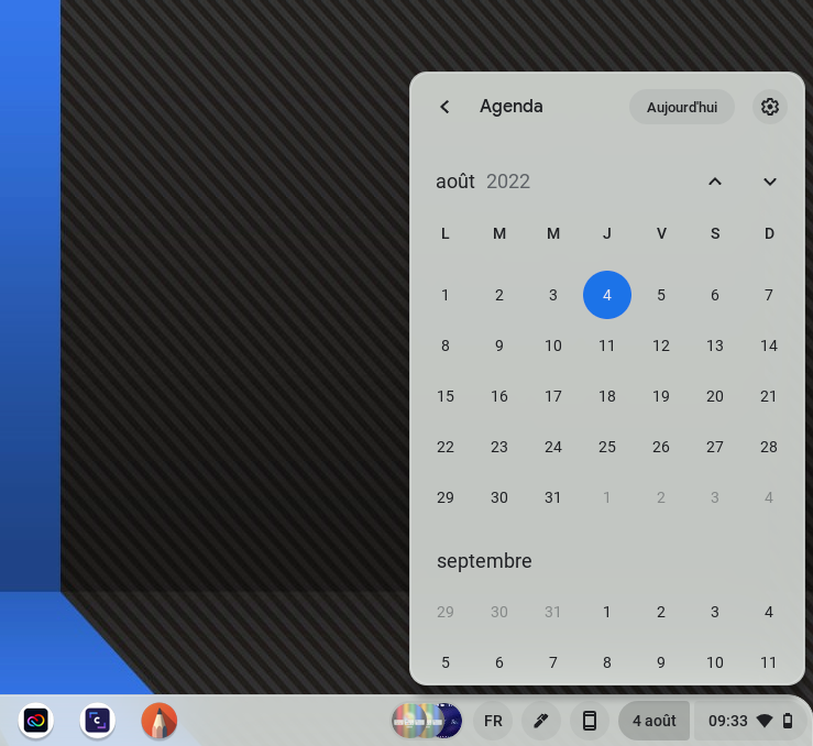 Google agenda sur ChromeOS