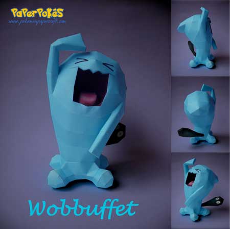 Pokemon Wobbuffet Papercraft