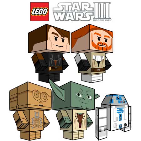 Lego Star Wars Papercraft Cubee Clone Wars Series
