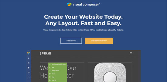 WordPress Website Builder: Visual Composer Website Builder