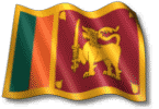 Waving Sri Lanka flag