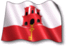 3D waving flag of Gibraltar