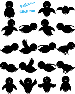 twitter bird black