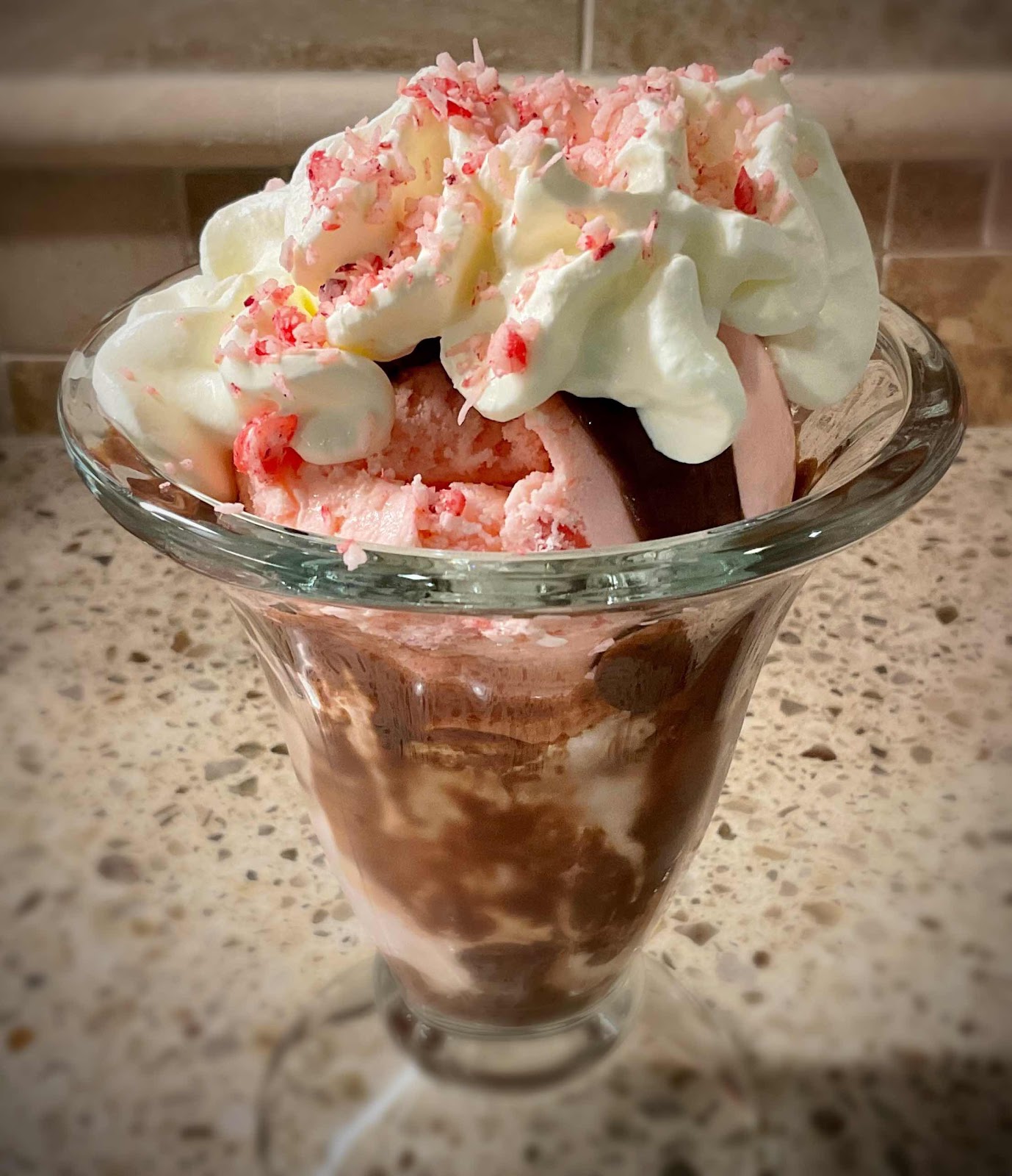 Keto Peppermint and Hot Fudge Sundae