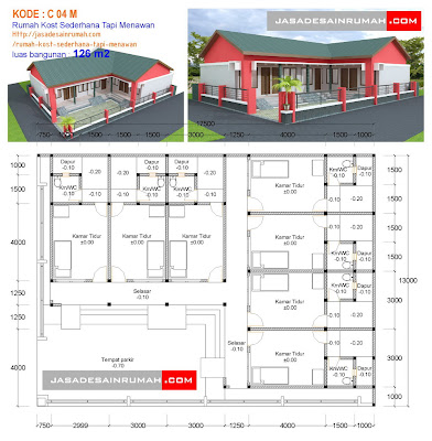 Desain Rumah Kost on Rumah Kost Sederhana Tapi Menawan   Jasa Desain Rumah