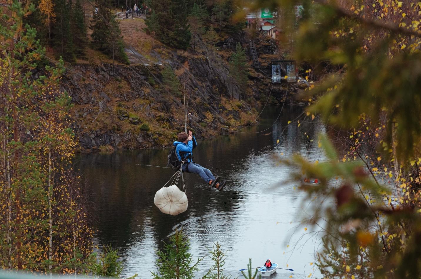 A free activity, ziplining