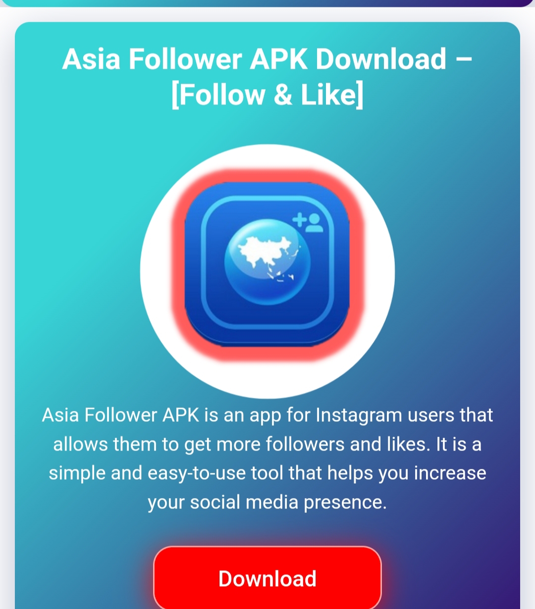 Asia Followers App