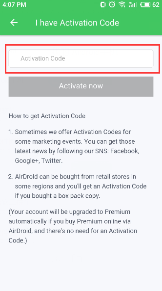 Airdroid Premium Activation Code