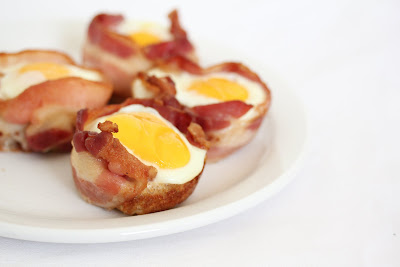 photo of Bacon Egg Toast Cups on a plate