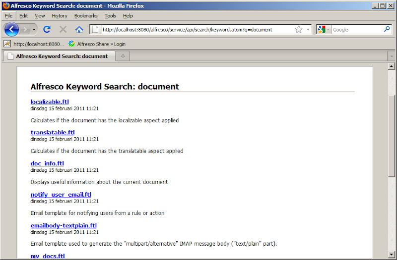 Open Search Feed