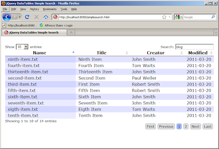 Java Backed Web Script