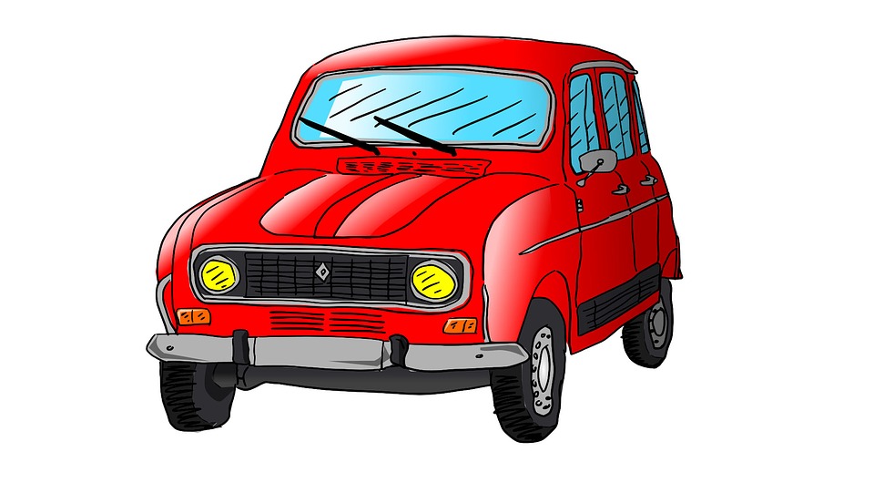 Free photo Car R4 Drawing Illustration Renault Auto - Max Pixel