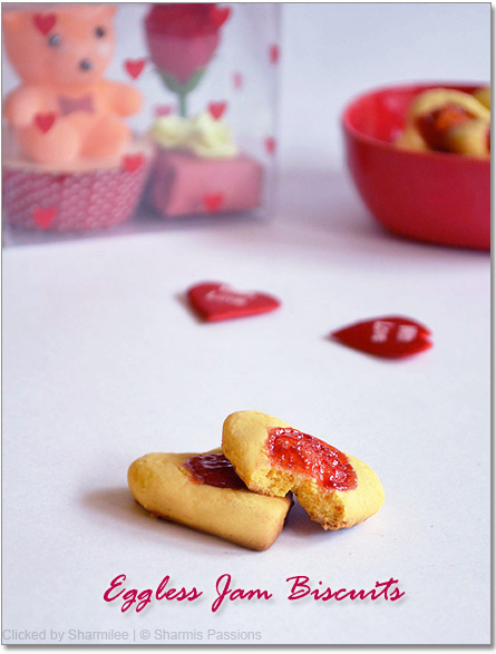 Eggless Hearty Jam Biscuits Recipe Eggless Hearty Jam Biscuits Recipe