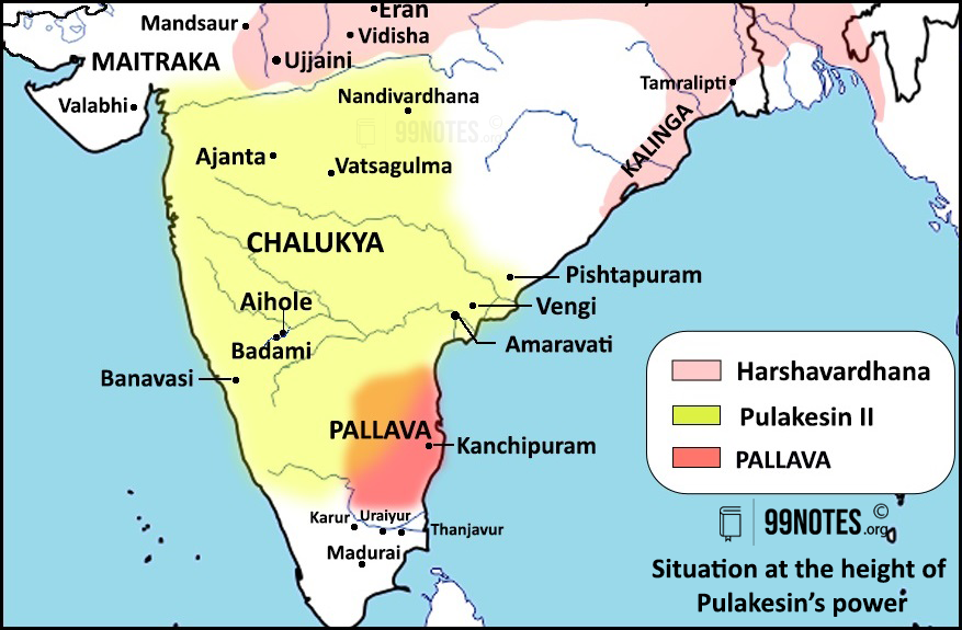 Chalukya Dynasty Map - Upsc Notes