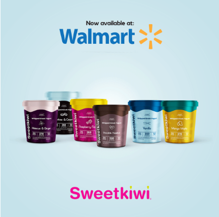Sweetkiwi Launches Whipped Frozen Yogurts in Walmart in DC, MD, NJ, and VA