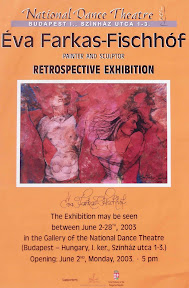 Invitation to Eva`s exhibition in Budapest, 2003