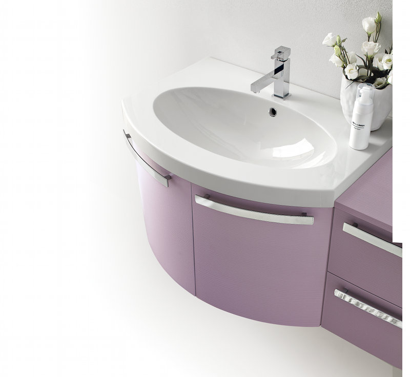 Arredobagno Arredo Mobile bagno larice ROSA GLICINE sospeso moderno ... Arredobagno Arredo Mobile bagno larice ROSA GLICINE sospeso moderno ...