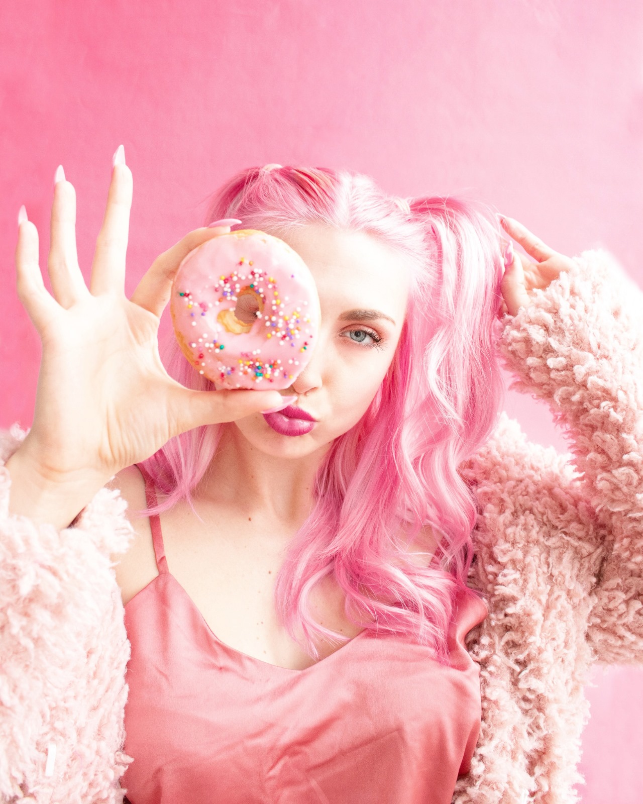 candy themed selfie
