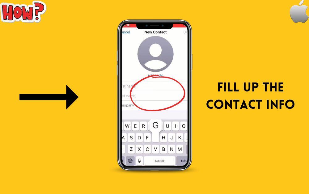 Fill Up The Contact Info