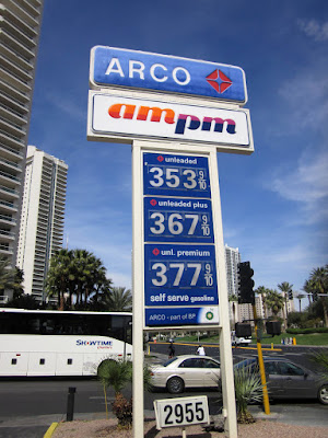 Arco AMPM gas price sign vegas photo