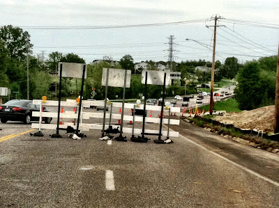 Construction zone traffic detour road photo Construction zone traffic detour road photo