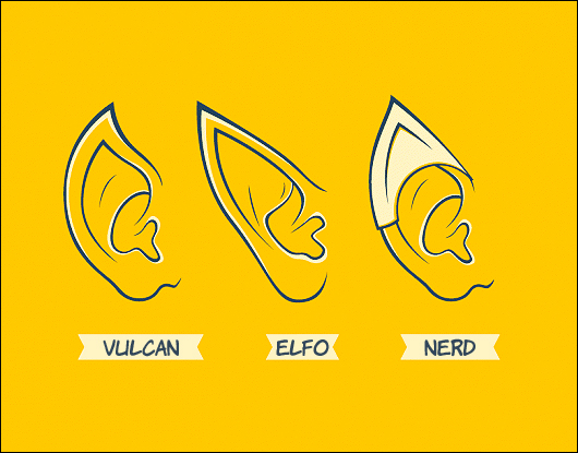 vulcan elfo nerd Reconhecimento orelhal