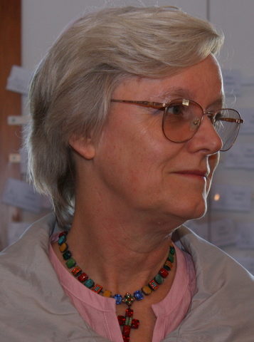 Mary enjoying her temporary status as an observer, rather than the Vicar