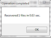 Tampilan setelah merestore file yang terhapus