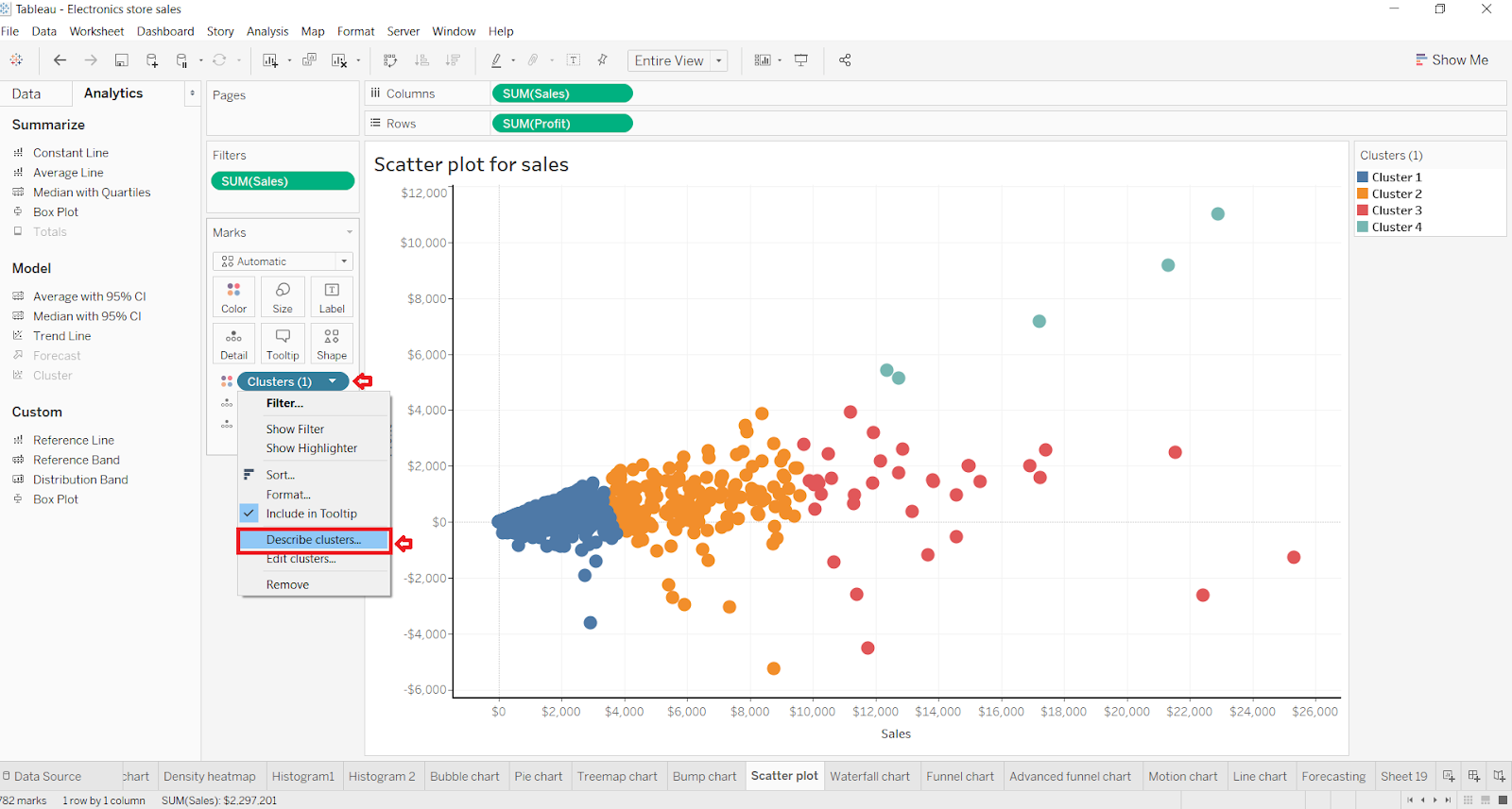 Clustering in Tableau