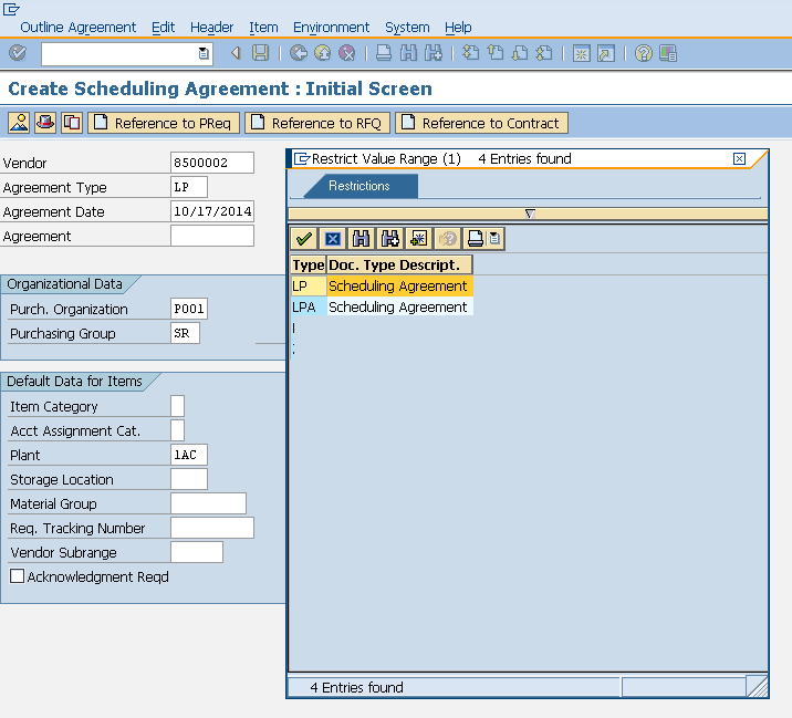 SAP sa create detail