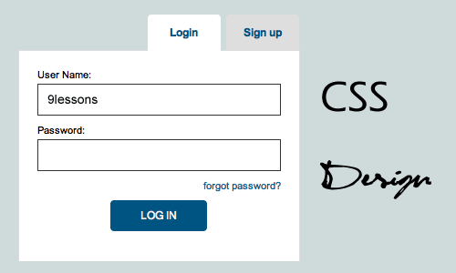 Tab Style Login and Signup
