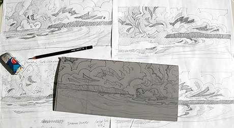 Developing original print plate