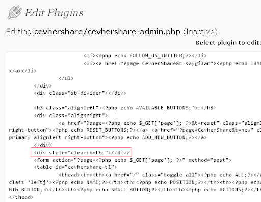 edit image button missing wordpress. Sharebar missing CSS clear property. That's it, no floating elements allowed 