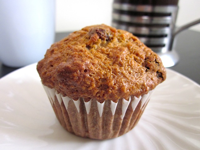 close up of morning glory muffin