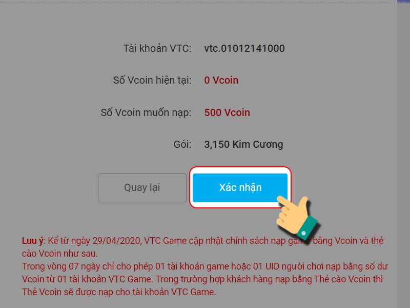 Xác nhận thanh toán