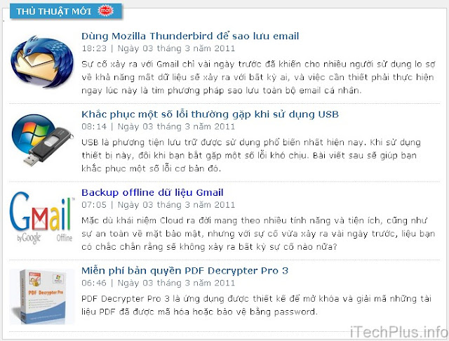 Tiện ích Auto Readmore Hack with Thumbnail for Blogger 