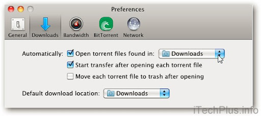 Thay đổi vị trí download Torrent