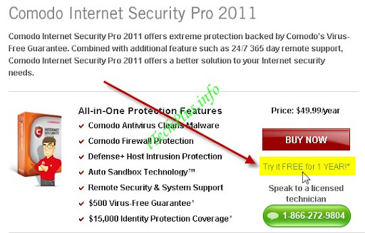 Comodo Internet Security 2011 Pro miễn phí bản quyền 1 năm